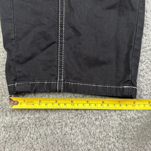By Anthropologie The Carson Utility Barrel Cargo Pants Size 12P‎ Black High Rise - Picture 9 of 12